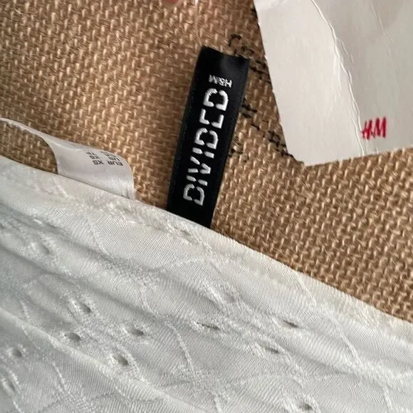 NWT Divided White Tie Spaghetti Strap Eyelet Sundress - Picture 6 of 7